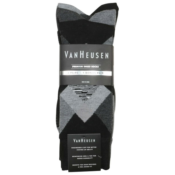 Van Heusen Mens 4 Pack Dress Socks Van Heusen Mens 4 Pack Dress Socks